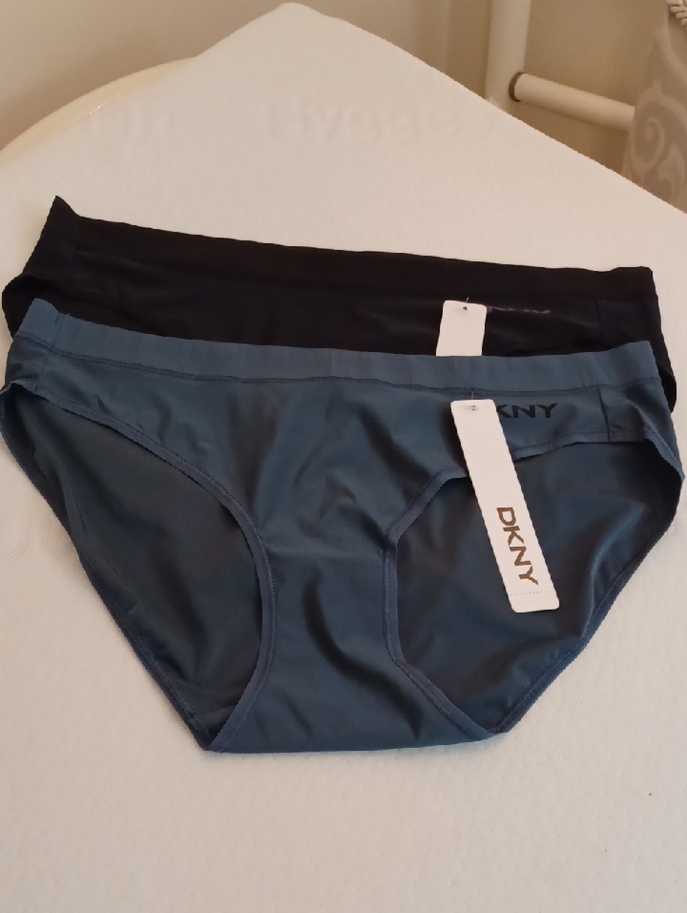 DKNY Women's Bikini Briefs - Slate Blue & Black